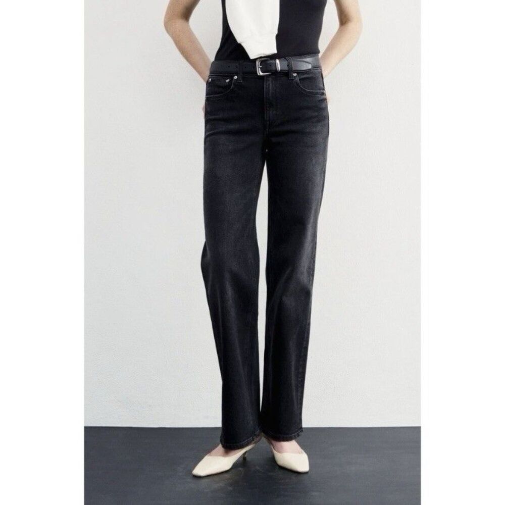 AYR The Secret Sauce Date Night Black Jeans Wide Leg High Rise USA Women's 30S